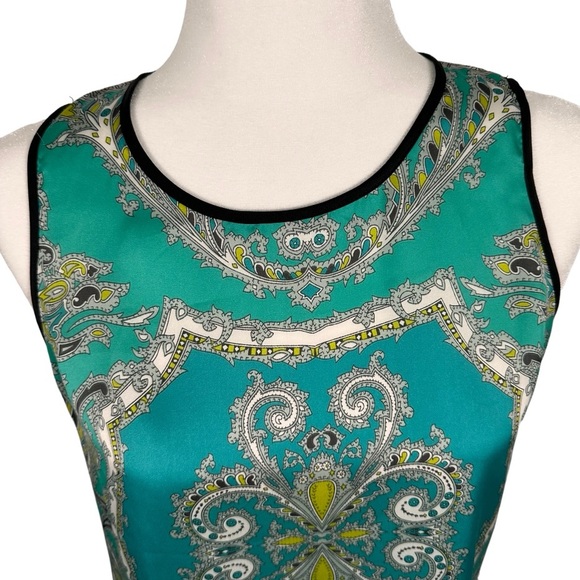 Violet & Claire Paisley Polyester Tank A-Line - Size Medium - Picture 4 of 10